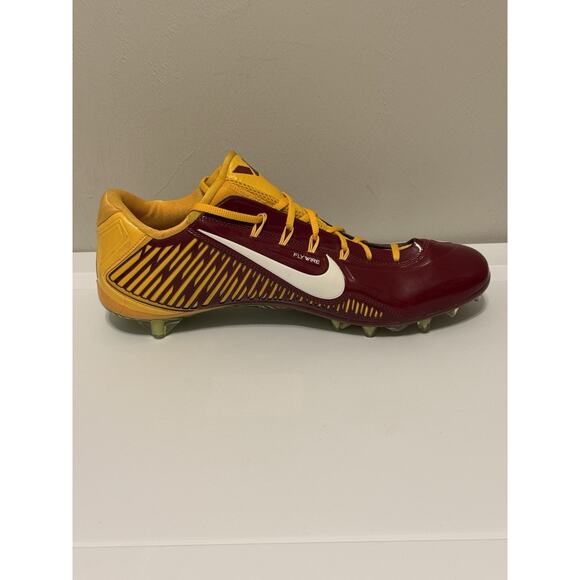 Size 15 - Nike Vapor Carbon 2.0 Elite TD Men\'s Football Cleats Maroon Yellow \'14 main image 10